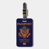 PASSPORT(USA) BAGAGELABEL (Voorkant verticaal)