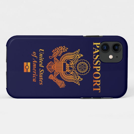 PASSPORT(USA) Case-Mate iPhone CASE (Achterkant (horizontaal))