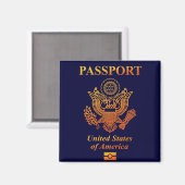 PASSPORT(USA) MAGNEET (Voorkant / Achterkant)