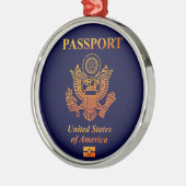 PASSPORT(USA) METALEN ORNAMENT (Links)