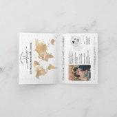 Passport Wedding Destination Gold Wereldkaart IV (Binnen)