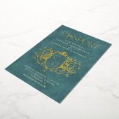 Passport Wedding Folie Uitnodiging (Gedraaid)