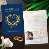 Passport Wedding Invitation-Destination Weddings Aankondiging