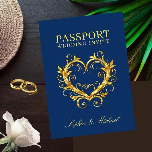 Passport Wedding Invitation-Destination Weddings Aankondiging