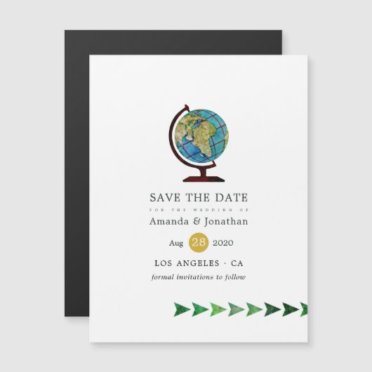 Passport Wedding Save the Date Invitation (Voorkant / Achterkant)