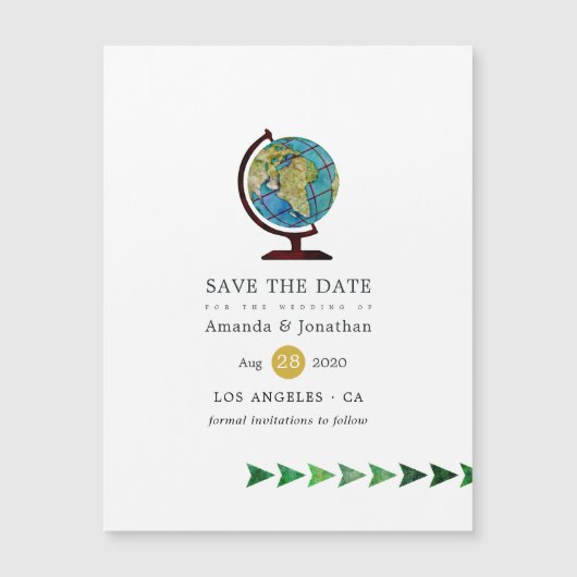 Passport Wedding Save the Date Invitation (Voorkant)