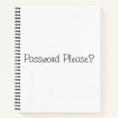 Password please? | notitieboek (Voorkant)