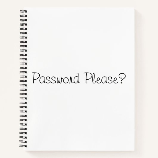 Password please? | notitieboek (Voorkant)