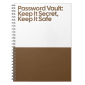 Password Vault Secret Notebook Notitieboek (Voorkant)