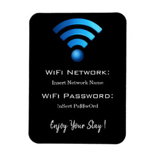 password wifi details black magneet