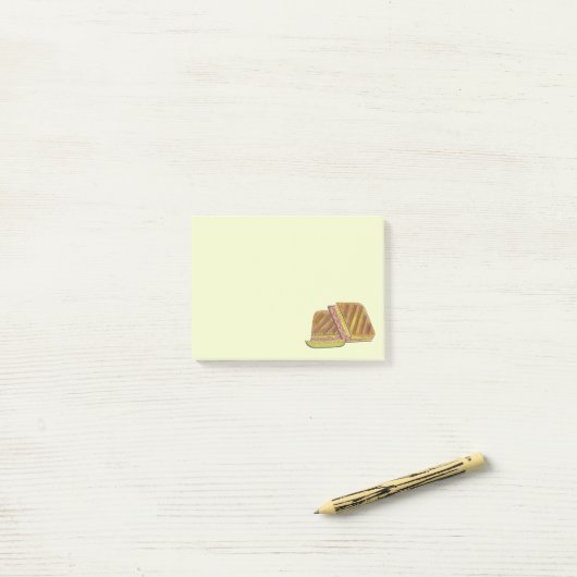 Past Cuban Sandwich Ham Cheese Salami PIckle Post-it® Notes (Op bureau)