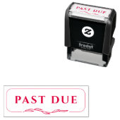 PAST DUE Red Ink Accounts Receivable Border Zelfinktende Stempel (In situ)