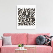 Past gemakkelijk in verschillende omgevingen canvas afdruk (Insitu (Woonkamer))