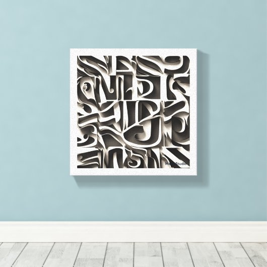 Past gemakkelijk in verschillende omgevingen canvas afdruk (Insitu (Houten vloer))