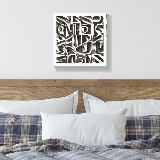 Past gemakkelijk in verschillende omgevingen canvas afdruk (Insitu (Slaapkamer))