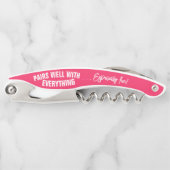 Past goed bij alles wat roze is kurkentrekker (Voorkant)