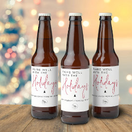 Past goed bij de feestdagen Voeg bedrijfslogo toe Bier Etiket