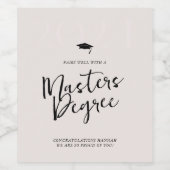 Past goed bij | Moderne stijlvolle afstuderen Wijn Etiket (Enkel label)