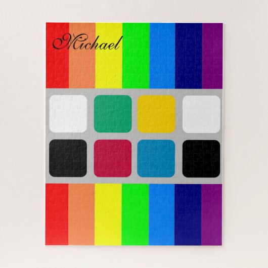 Past het Helderkleurige kleurenpatroon van Puzzles Legpuzzel (Verticaal)