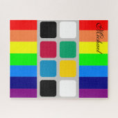 Past het Helderkleurige kleurenpatroon van Puzzles Legpuzzel (Horizontaal)