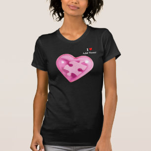 Past het Roze Hart van het Shirt van de Vrouwen