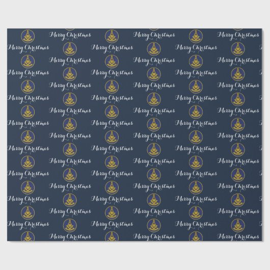 Past Master Freemason Masonic Christmas Cadeaupapier (Vlak)