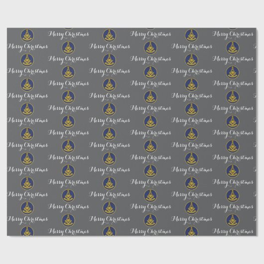 Past Master Freemason Masonic Christmas Cadeaupapier (Vlak)