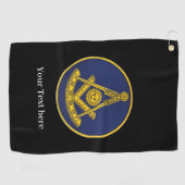 Past Master Lodge Vrijmetselaar Vrijmetselaar Golfhanddoek (Horizontaal)