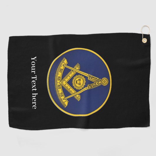 Past Master Lodge Vrijmetselaar Vrijmetselaar Golfhanddoek (Horizontaal)