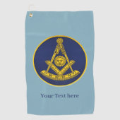 Past Master Lodge Vrijmetselaar Vrijmetselaar Golfhanddoek (Voorkant)