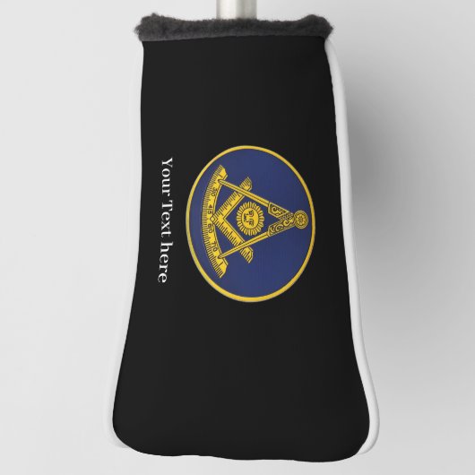 Past Master Lodge Vrijmetselaar Vrijmetselaar Golfheadcover (Draai 90)