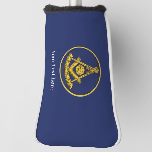 Past Master Lodge Vrijmetselaar Vrijmetselaar Golfheadcover (Draai 90)
