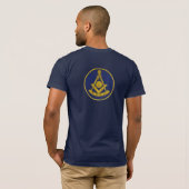 Past Master Lodge Vrijmetselarij Vrijmetselarij T-shirt (Achterkant volledig)