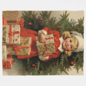 Past Perfect Antiek Kerstdeken Fleece Deken (Voorkant (Horizontaal))