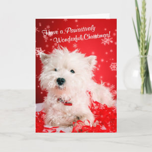 Past Prachtige Kerstmis Wishes2 van Westie het aan Feestdagen Kaart