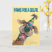 Past voor een kalfsdagkaart van Gary Patterson Kaart (Gele Bloem)