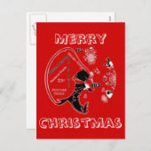 Past Vrolijke Kerstmis van de Kerstman van HoHoHo Feestdagenkaart (Voorkant / Achterkant)