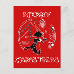 Past Vrolijke Kerstmis van de Kerstman van HoHoHo Feestdagenkaart