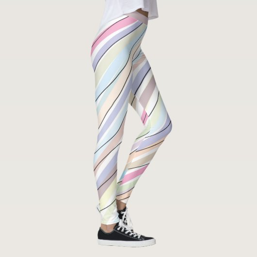  pasta Abstract Stripe Design Leggings (Rechts)