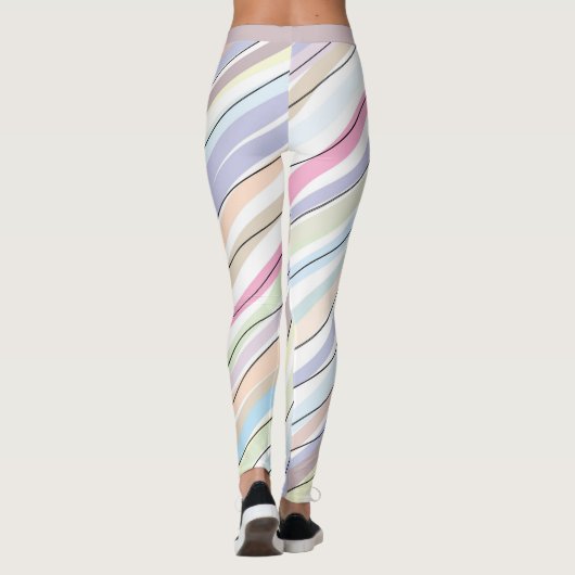 pasta Abstract Stripe Design Leggings (Achterkant)