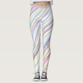  pasta Abstract Stripe Design Leggings (Voorkant)