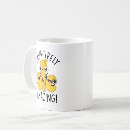 Pasta-Active Verbazingwekkende Grappige Pasta Pun Koffiemok (Voorkant links)