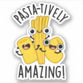 Pasta-Active Verbazingwekkende Grappige Pasta Pun Sticker (Voorkant)