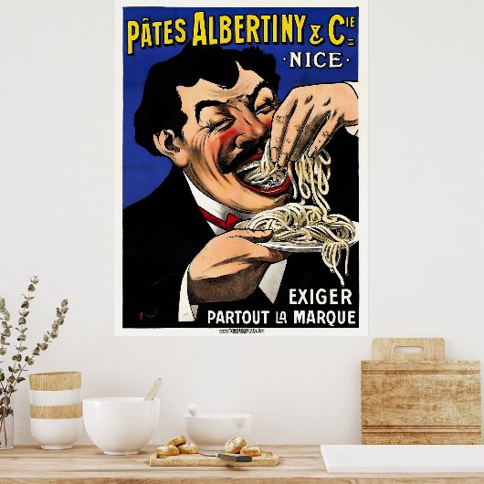  Pasta Advertentie Poster (Keuken)