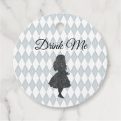 pasta Alice in Wonderland Drink me Bedankjes Labels (Voorkant)