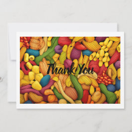 Pasta art achtergrond bedankkaart