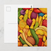 Pasta art achtergrond briefkaart (Voorkant / Achterkant)
