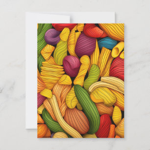 Pasta art achtergrond briefkaart