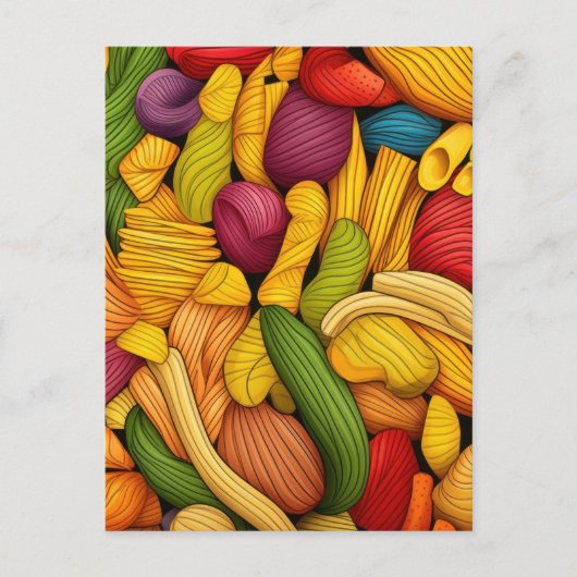 Pasta art achtergrond briefkaart (Voorkant)