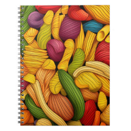 Pasta art achtergrond notitieboek